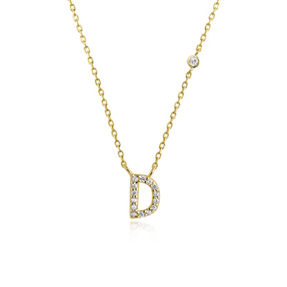 Initial Letter Necklace (A–Z) – 925 Sterling Silver