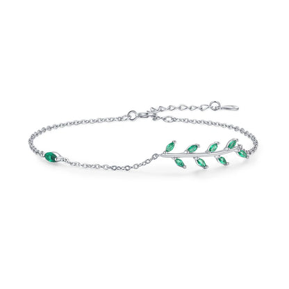 Leaf Cascade 925 Sterling Silver Bracelet