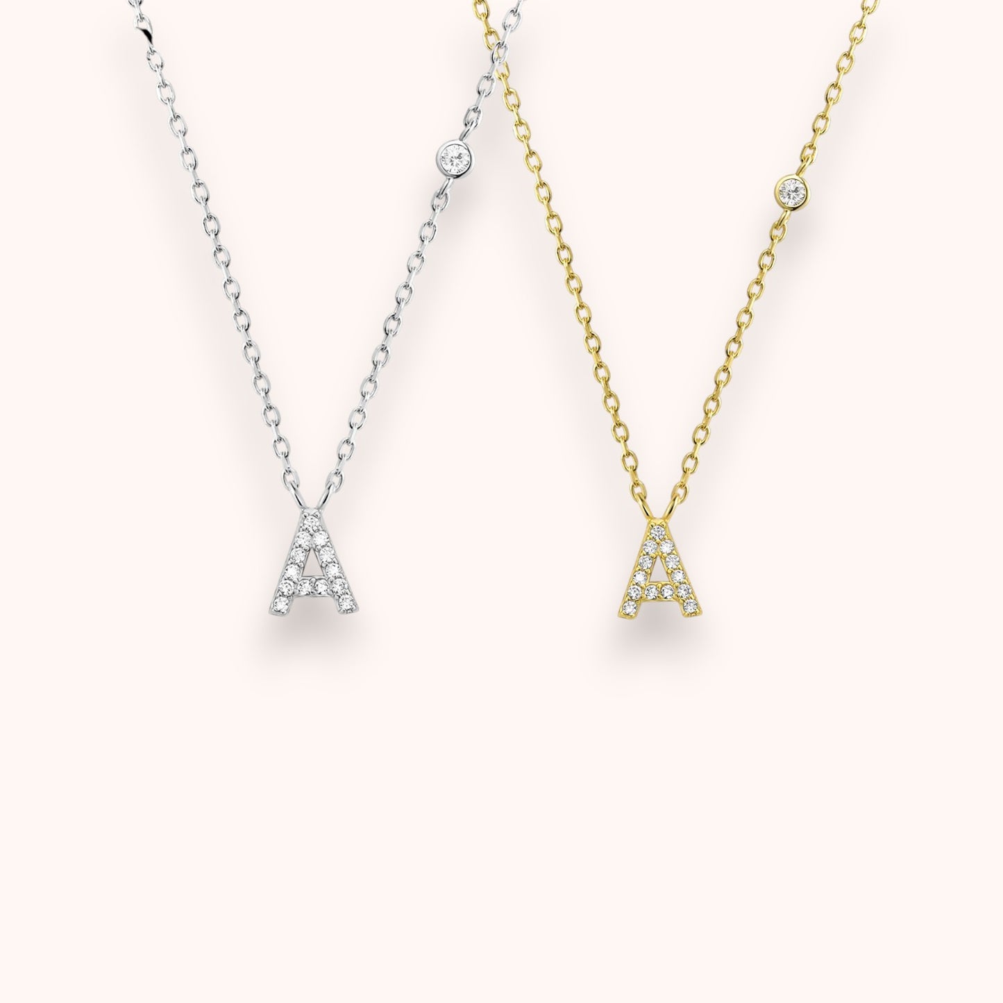 Initial Letter Necklace (A–Z) – 925 Sterling Silver