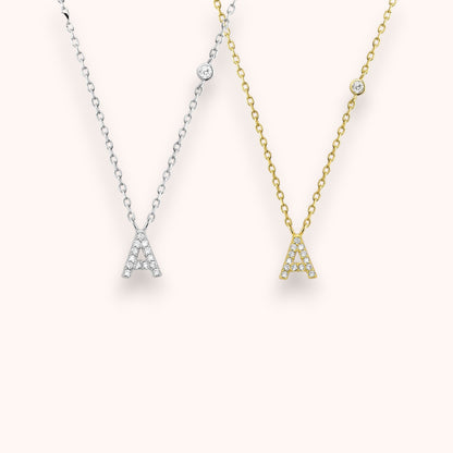 Initial Letter Necklace (A–Z) – 925 Sterling Silver