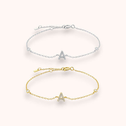 Initial Letter Bracelet (A–Z) – 925 Sterling Silver