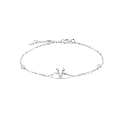 Initial Letter Bracelet (A–Z) – 925 Sterling Silver