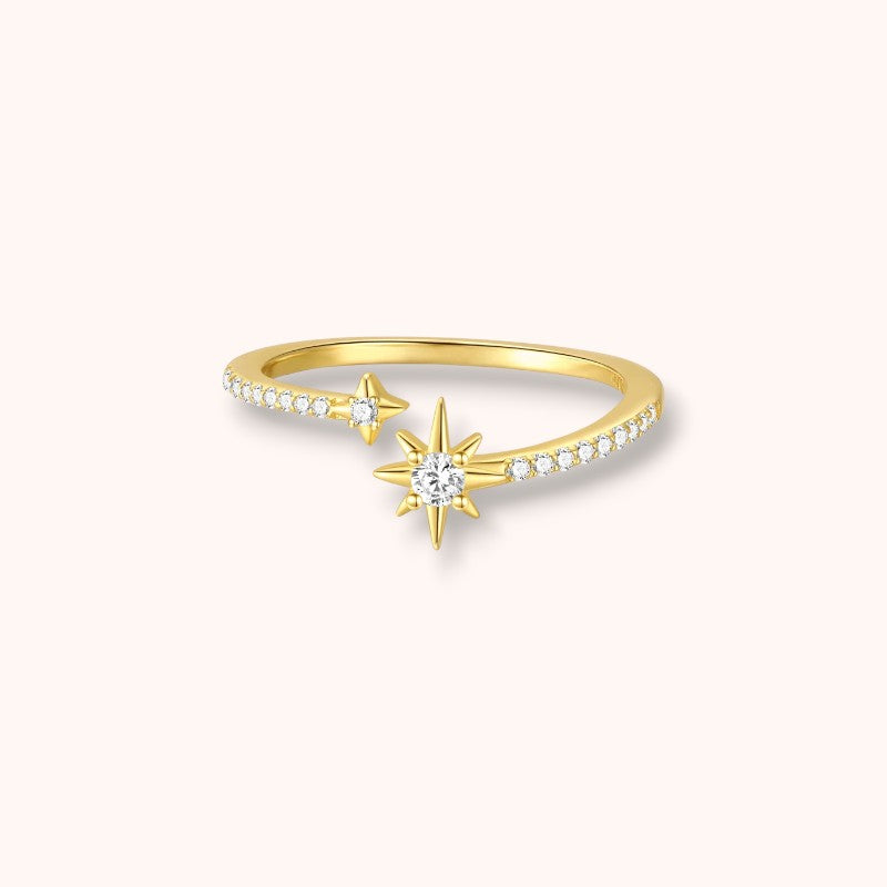 North Star Open 925 Sterling Silver Ring