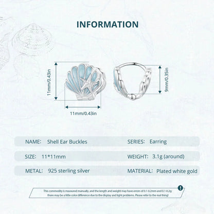 Azure Shell Radiance 925 Sterling Silver Earrings