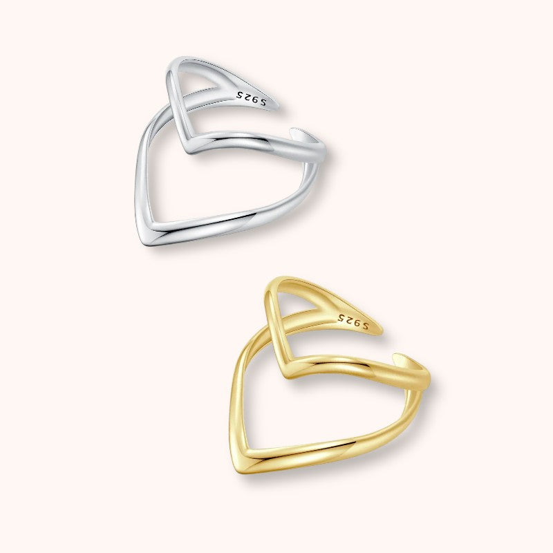 Dual Layer Open 925 Sterling Silver Ring