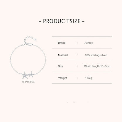 Starfish Duo 925 Sterling Silver Bracelet