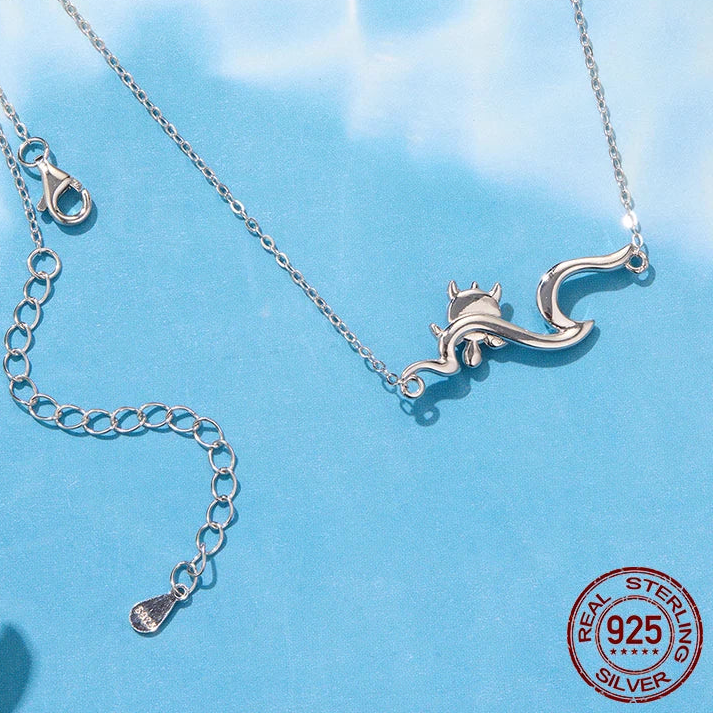 Ocean Turtle Wave Necklace 925 Sterling Silver