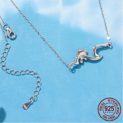 Ocean Turtle Wave Necklace 925 Sterling Silver