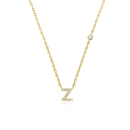 Initial Letter Necklace (A–Z) – 925 Sterling Silver