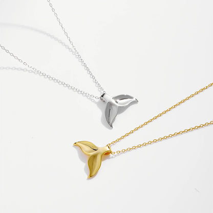 Whale Tail 925 Sterling Silver Necklace