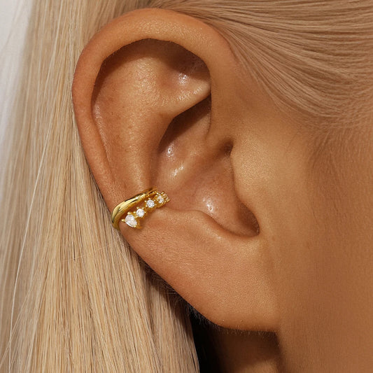 Double Layer 925 Sterling Silver Ear Cuff