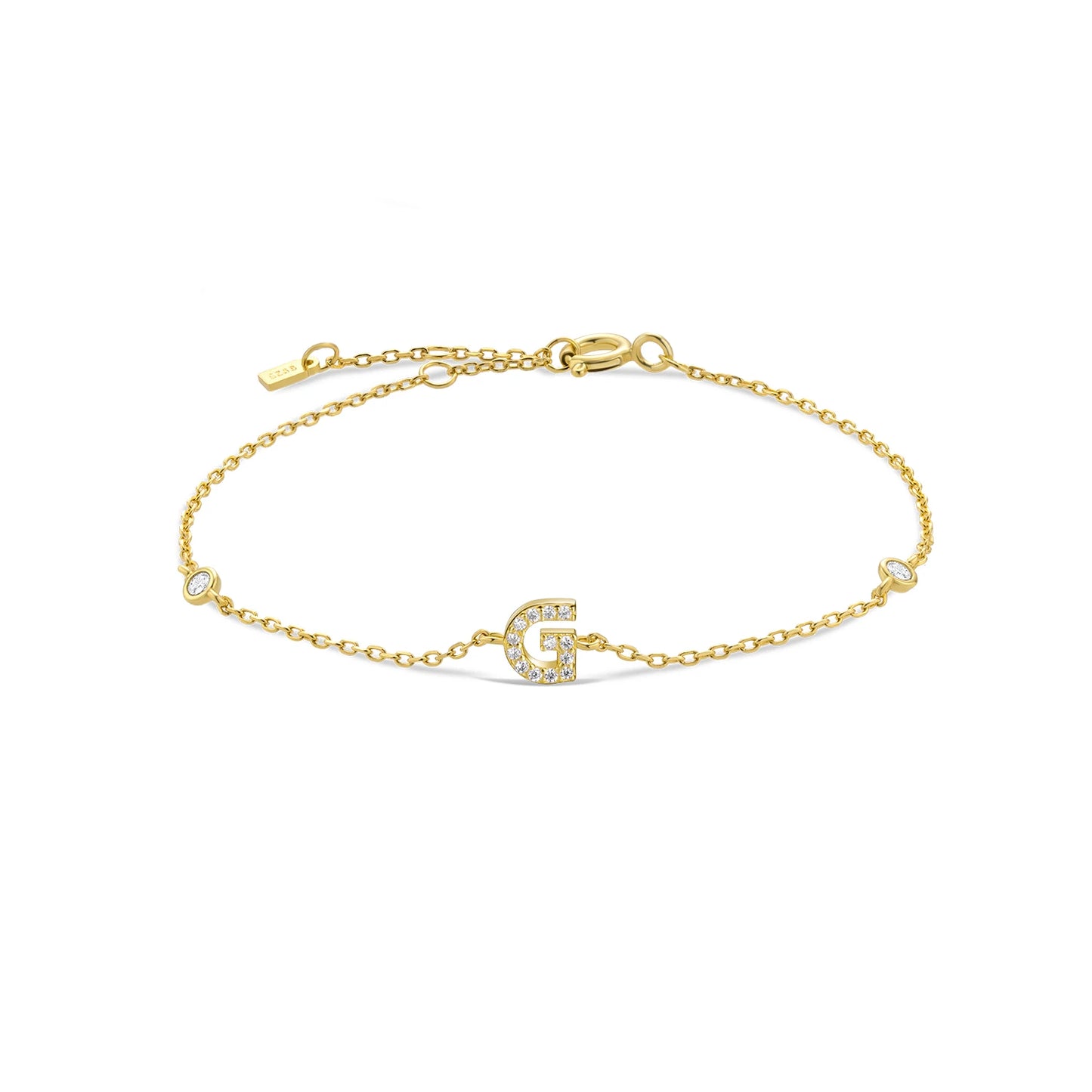 Initial Letter Bracelet (A–Z) – 925 Sterling Silver