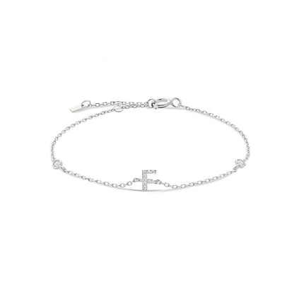 Initial Letter Bracelet (A–Z) – 925 Sterling Silver