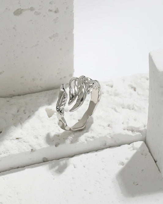 Flamevine Ring – 925 Sterling Silver Sculptural Band