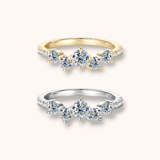 Cluster Moissanite 925 Sterling Silver Ring | VVS1  D Color