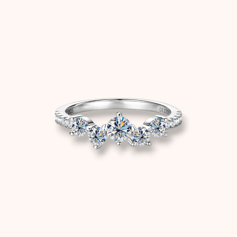Cluster Moissanite 925 Sterling Silver Ring | VVS1  D Color