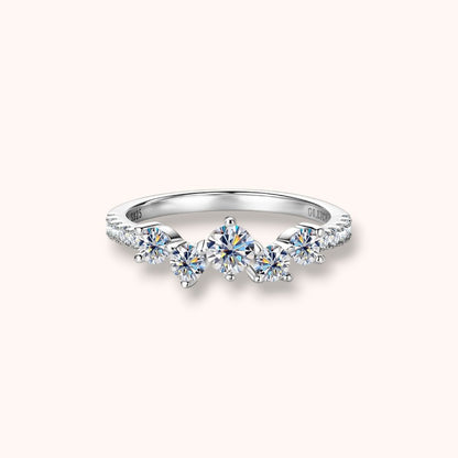 Cluster Moissanite 925 Sterling Silver Ring | VVS1  D Color