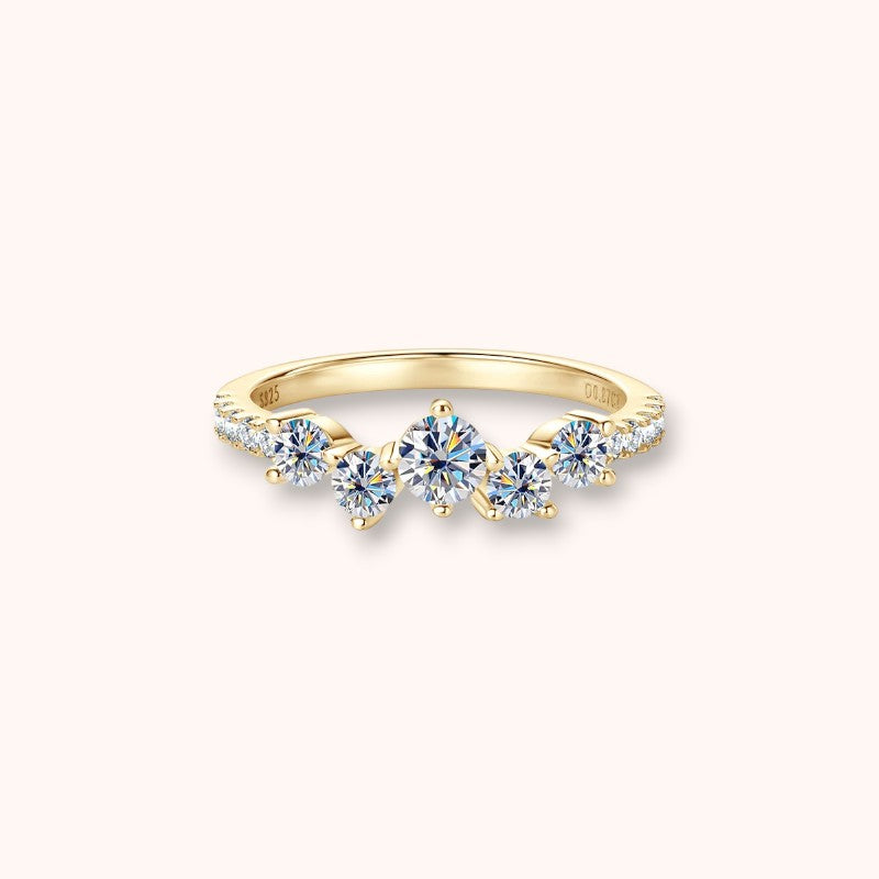 Cluster Moissanite 925 Sterling Silver Ring | VVS1  D Color