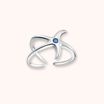 Sculpted Starfish 925 Sterling Silver Ring