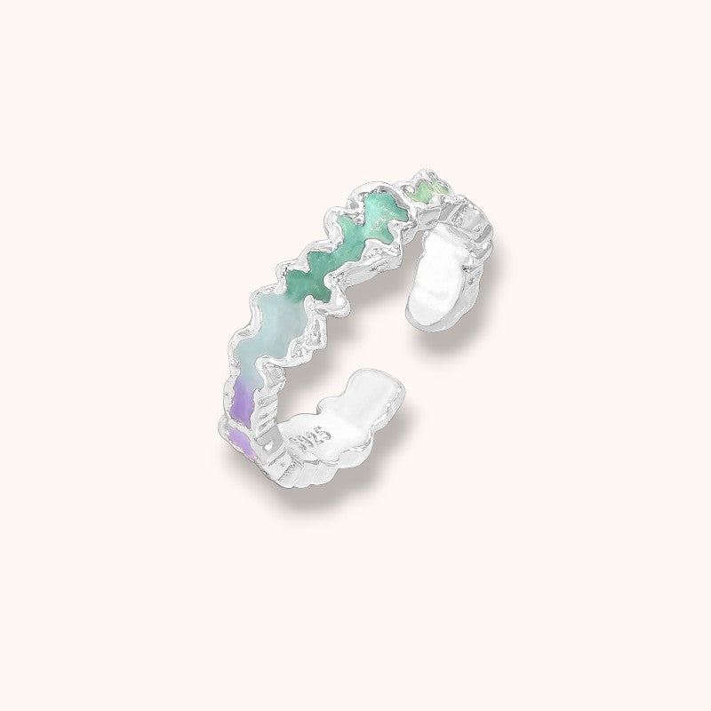 Rainbow Candy 925 Sterling Silver Ring