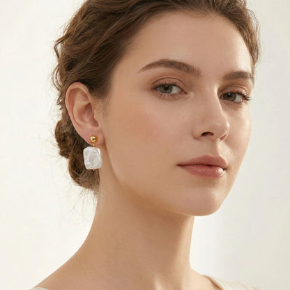 Baroque Freshwater Pearl Drops | 925 sterling silver Earrings