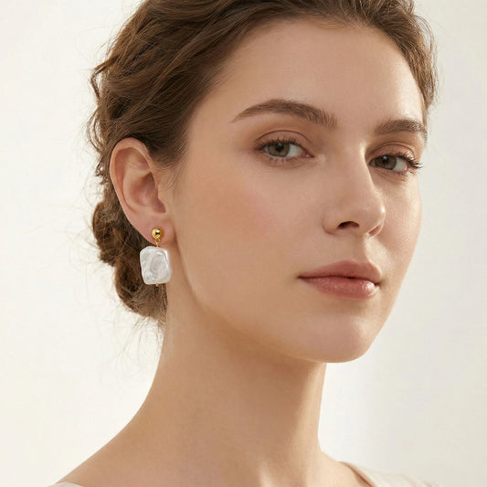 Baroque Freshwater Pearl Drops | 925 sterling silver Earrings
