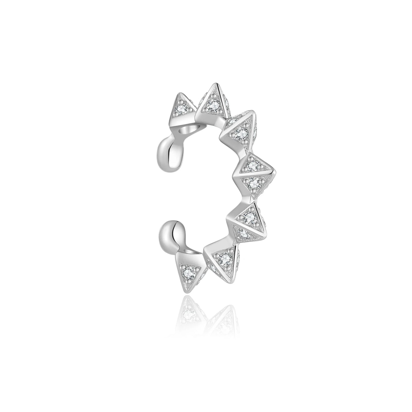 Triangle Zircon 925 Sterling Silver Ear Cuff