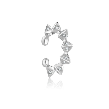 Triangle Zircon 925 Sterling Silver Ear Cuff