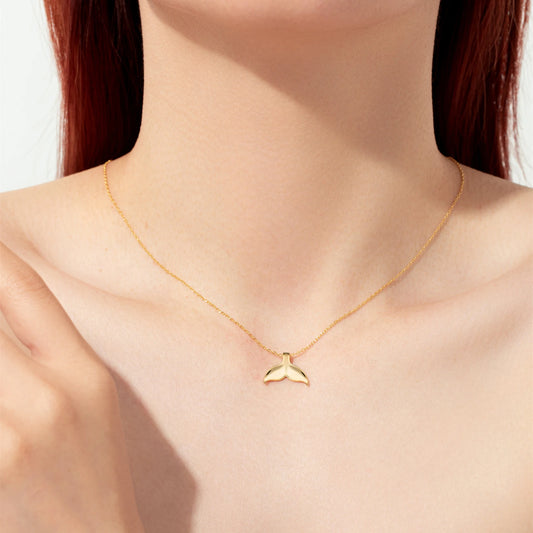 Whale Tail 925 Sterling Silver Necklace