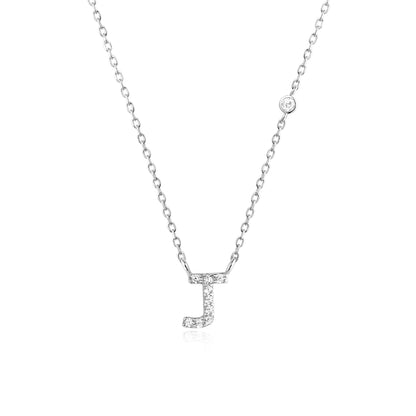 Initial Letter Necklace (A–Z) – 925 Sterling Silver