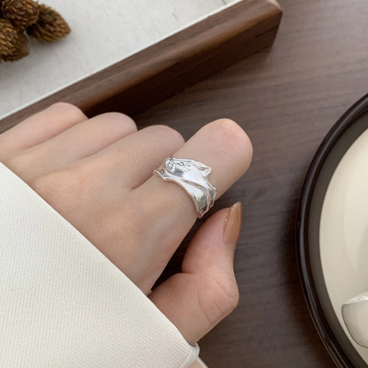Chunky Wave 925 Sterling Silver Ring