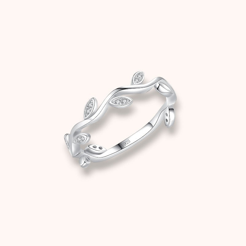 Leaf Curve 925 Sterling Silver Ring | Minimal Nature-Inspired Ring