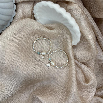 Ocean Pearl Charm 925 Sterling Silver Ring