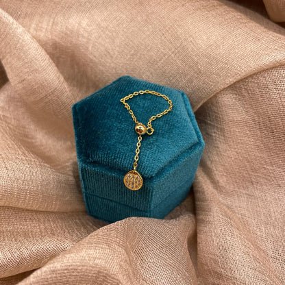 Dainty Flat Charm 925 Sterling Silver Ring