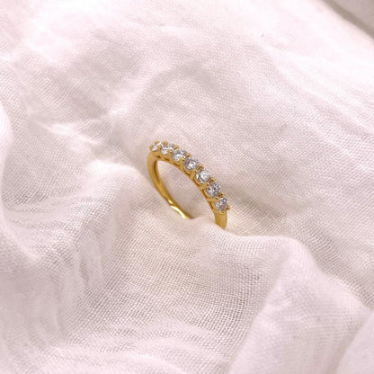 Moissanite Eternity 925 Sterling Silver Ring