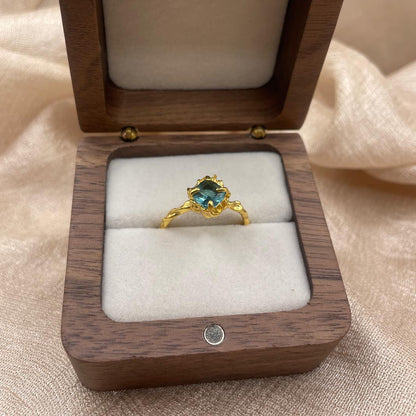 Emerald Flame 925 Sterling Silver Ring