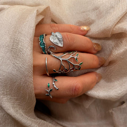 Big Tree Branch Adjustable 925 Sterling Silver Ring