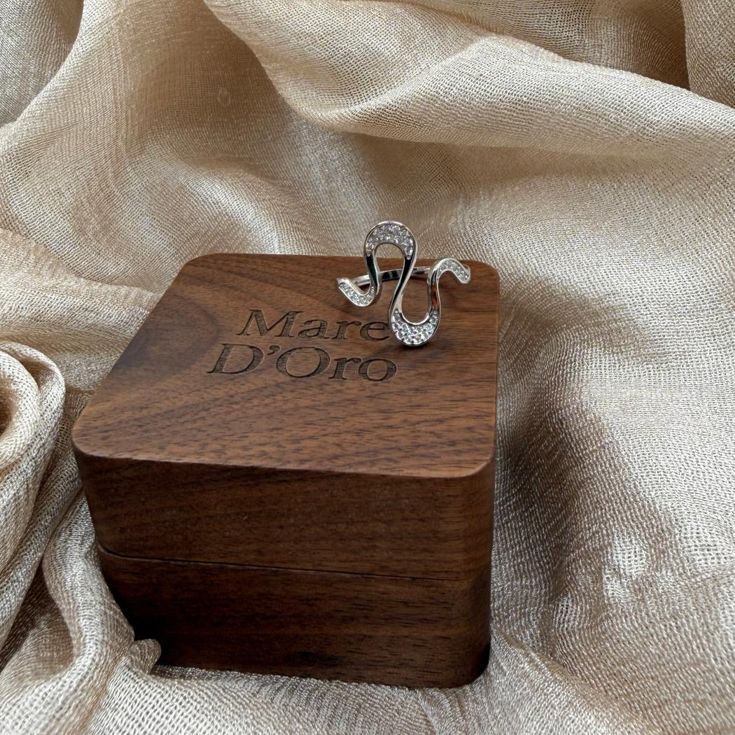 Elegant Wave Curve 925 Sterling Silver Ring