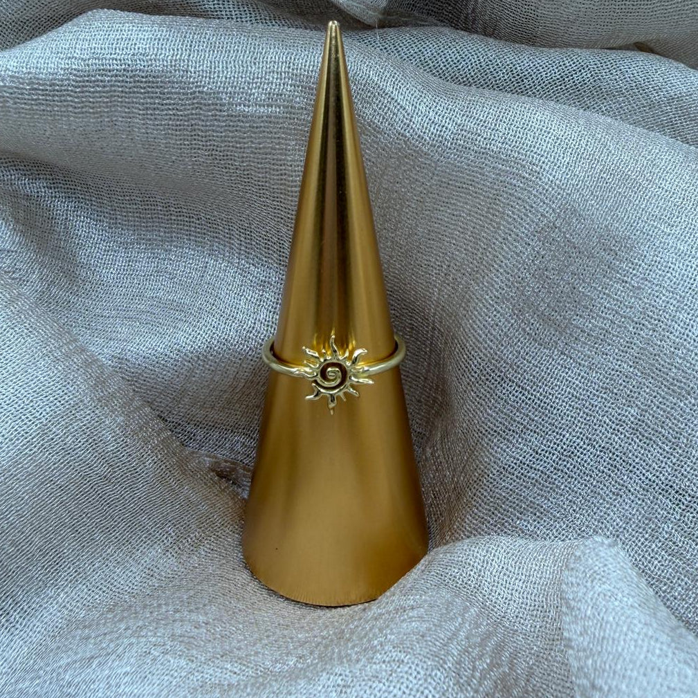 Sunburst Adjustable 925 Sterling Silver Ring
