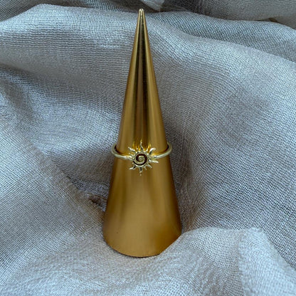 Sunburst Adjustable 925 Sterling Silver Ring