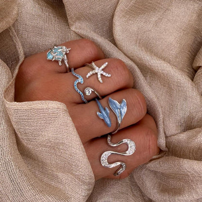 Ocean Breeze Stone 925 Sterling Silver Ring