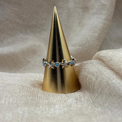 Starfish Ocean Band 925 Sterling Silver Ring