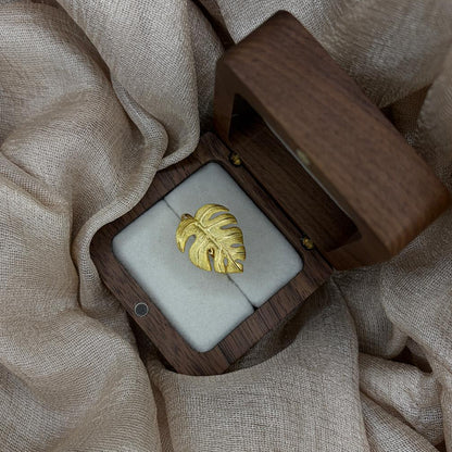 Monstera Leaf 925 Sterling Silver Ring