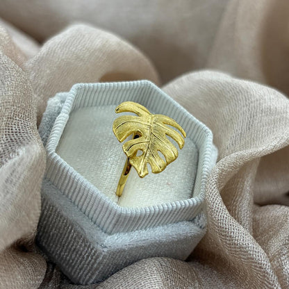 Monstera Leaf 925 Sterling Silver Ring