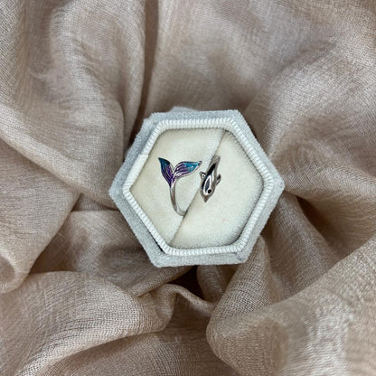 Dolphin & Tail 925 Sterling Silver Ring