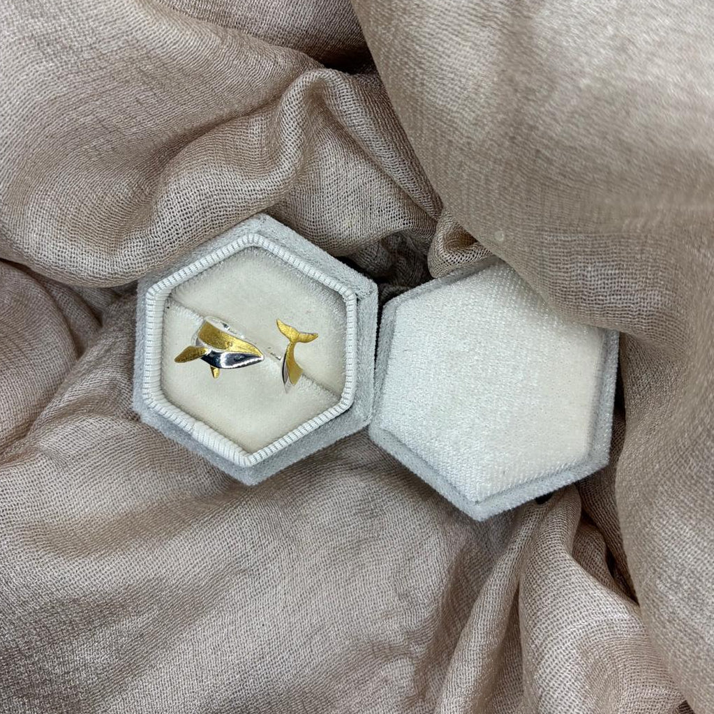 Golden Whale 925 Sterling Silver Ring