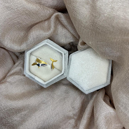 Golden Whale 925 Sterling Silver Ring