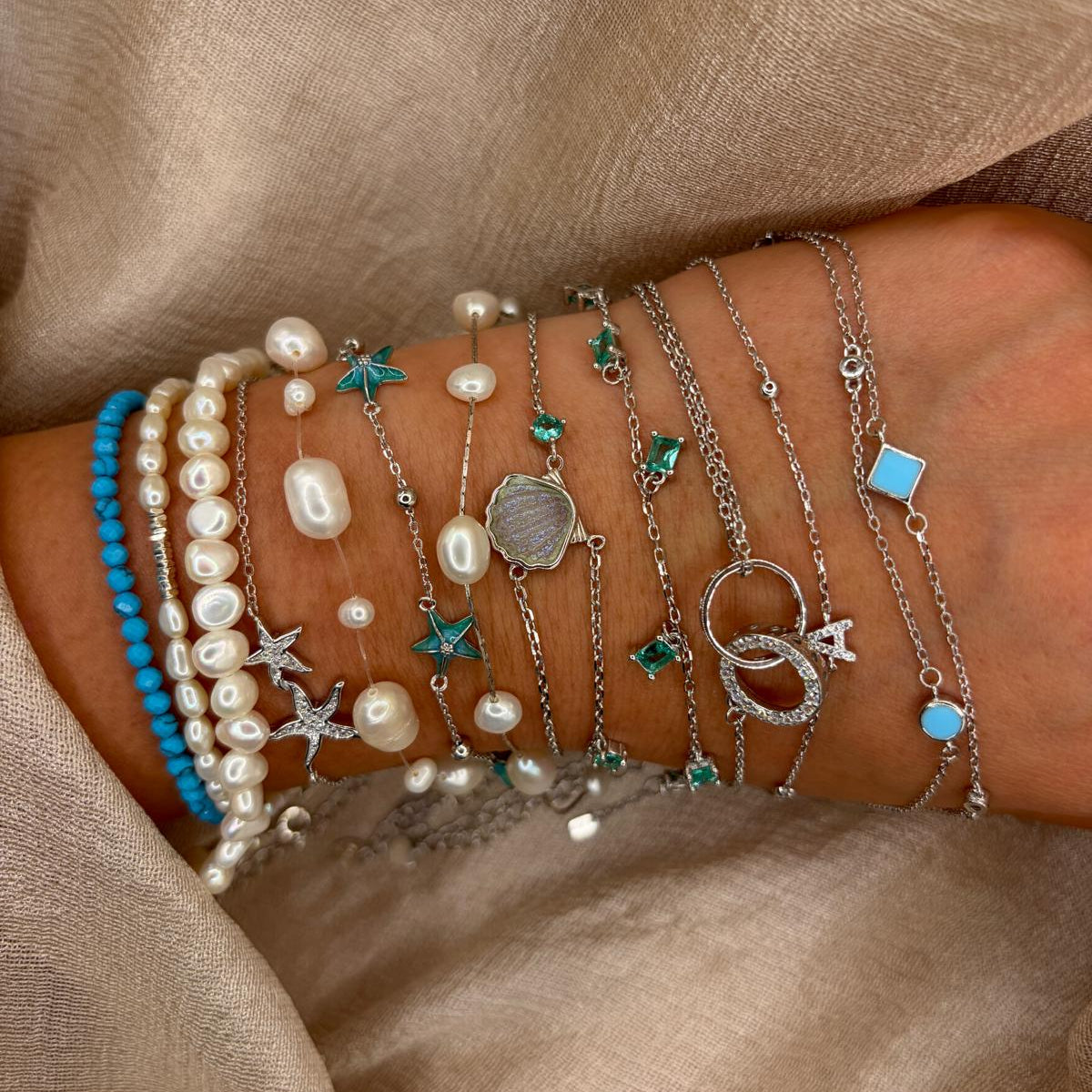 Baroque Freshwater Pearl 925 Sterling Silver Bracelet