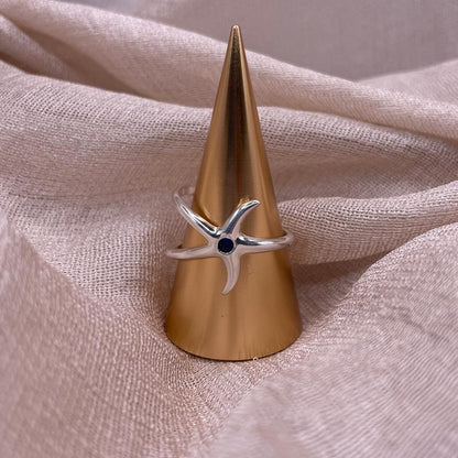Sculpted Starfish 925 Sterling Silver Ring