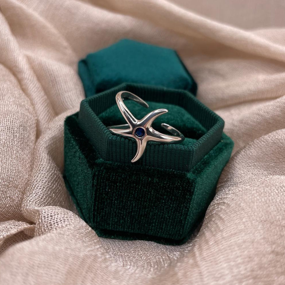 Sculpted Starfish 925 Sterling Silver Ring